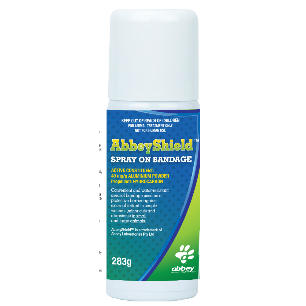 Abbey Animal Health Abbeysheild Spray On Bandage - 75g | PeekAPaw Pet Supplies