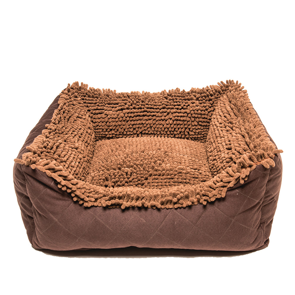D.GS Dog Gone Smart Dirty Dog Lounger Bed - Small 50x55cm Brown | PeekAPaw Pet Supplies