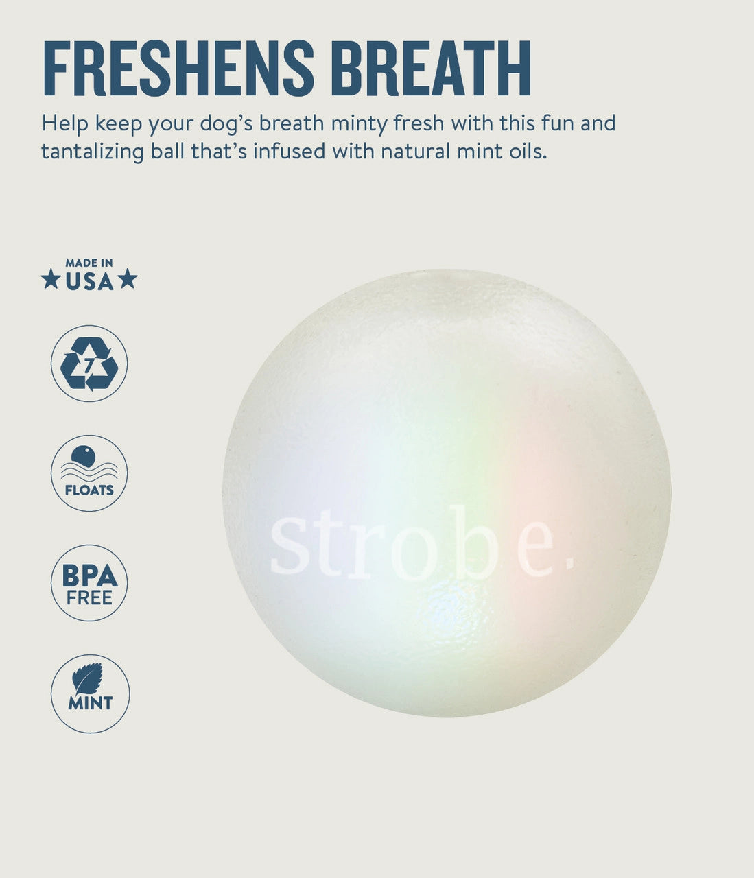 Planet Dog Orbee-Tuff Flashing Strobe Ball Dog Toy