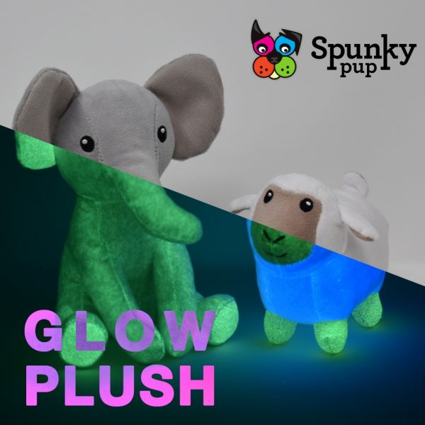 Spunky Pup Dog Toy Glow Plush Caterpillar