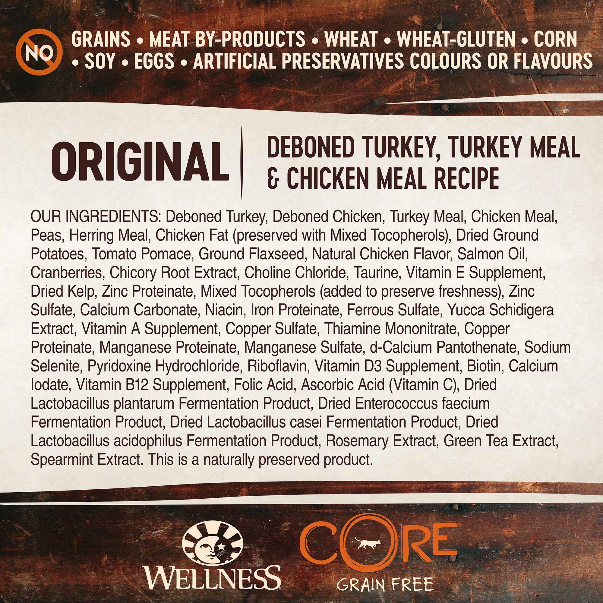 Wellness Core Dry Dog Food Grain Free Large Breed Original: Chicken & Turkey