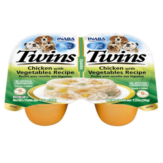 Inaba Dog Treat Twin Packs Chicken with Vegetables Recipe 01