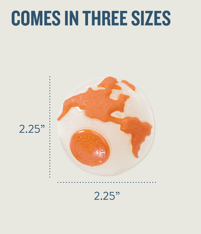 Planet Dog Orbee-Tuff Planet Ball Treat-Dispensing Dog Toy - Glow in the Dark & Orange by PeekAPaw