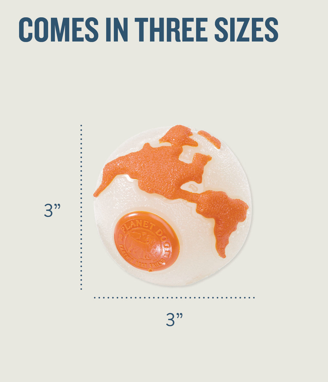 Planet Dog Orbee-Tuff Planet Ball Treat-Dispensing Dog Toy - Glow in the Dark & Orange by PeekAPaw