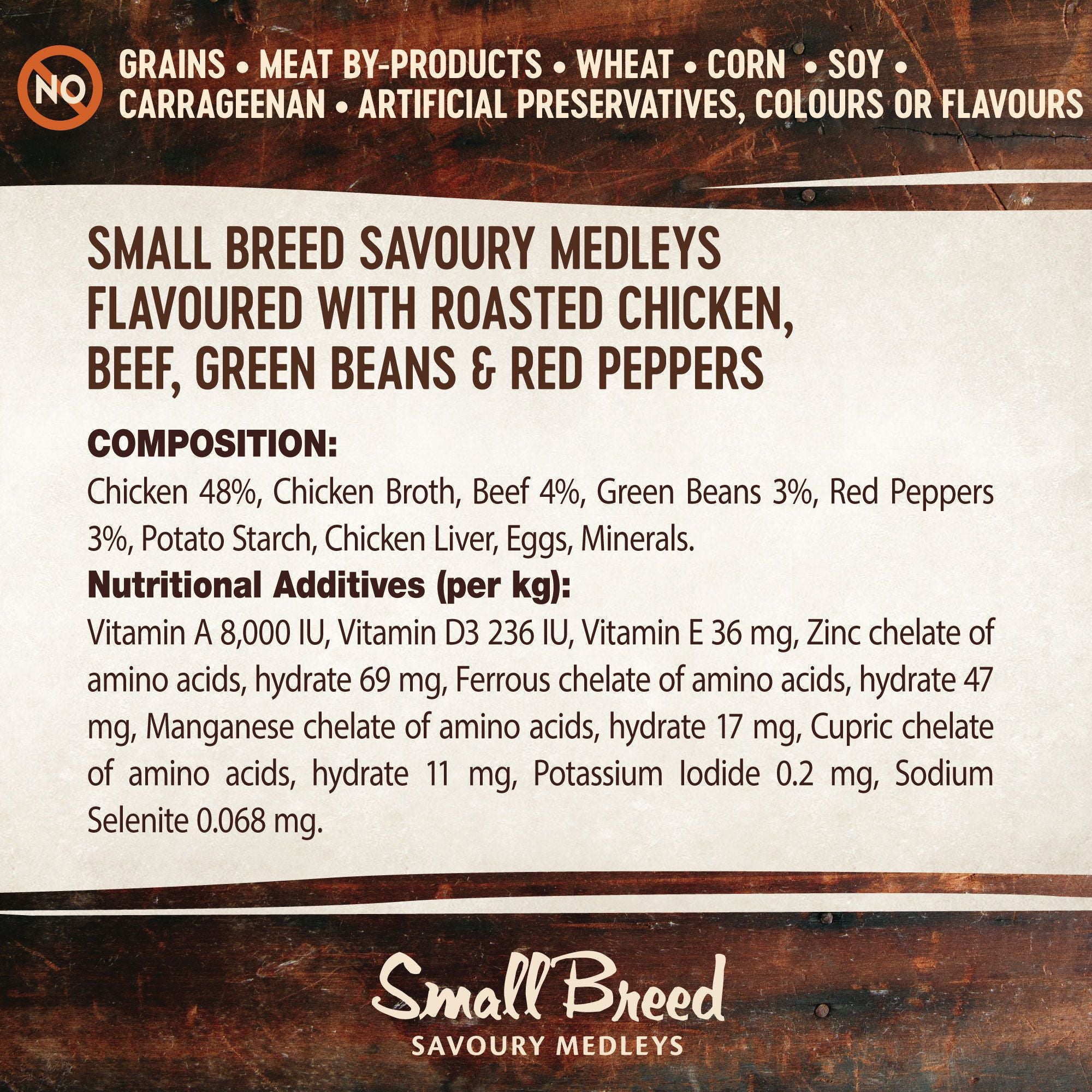 Wellness Core Wet Dog Food Small Breed Savoury Medleys Roasted Chicken, Beef, Green Beans & Red Peppers