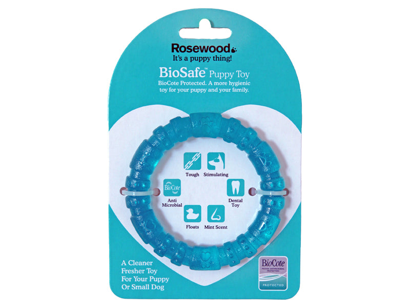 Rosewood BioSafe puppy ring, blue – product photo