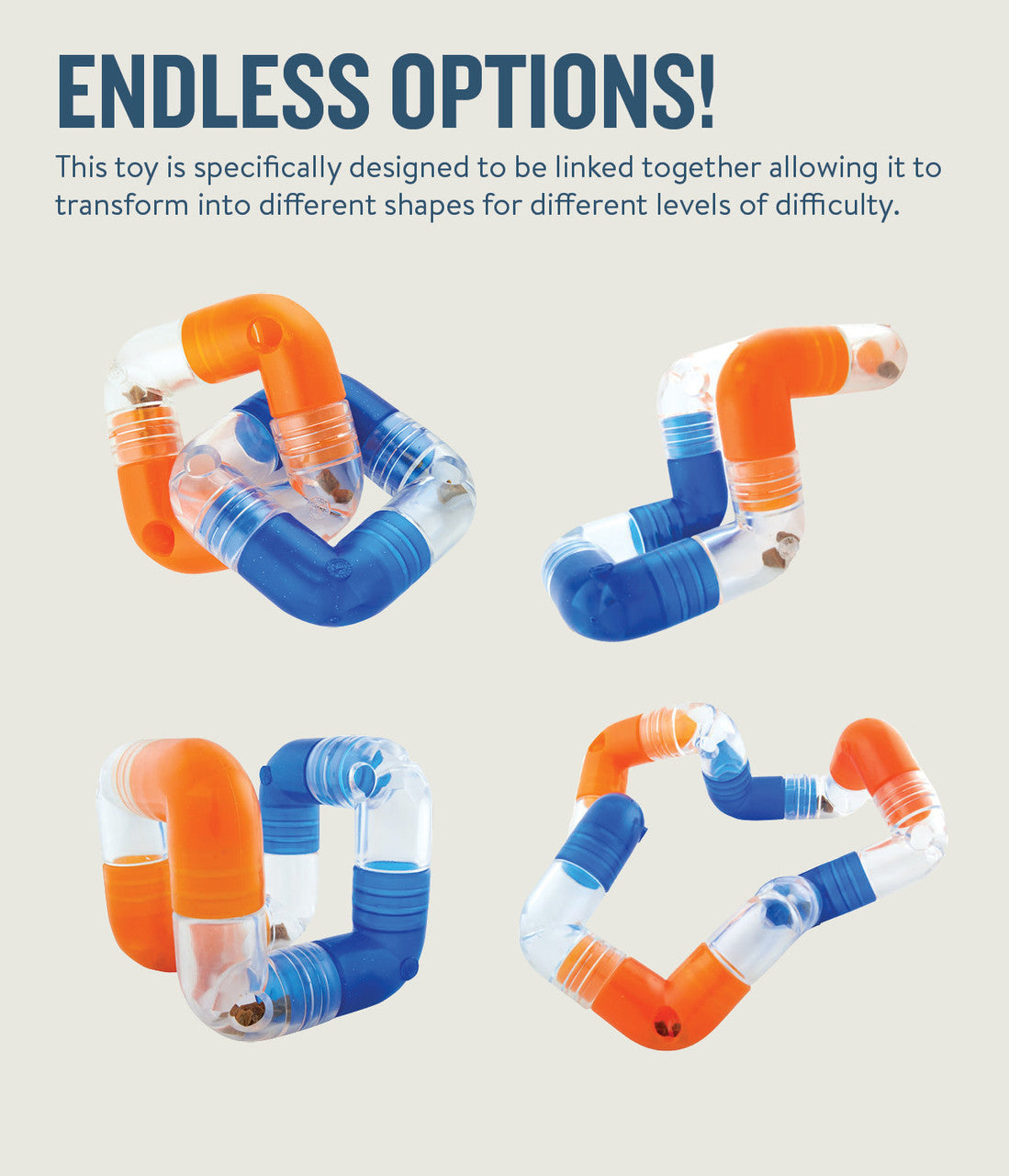 Planet Dog Orbee-Tuff Link Treat-Dispensing Puzzle Dog Toy, 4 Piece