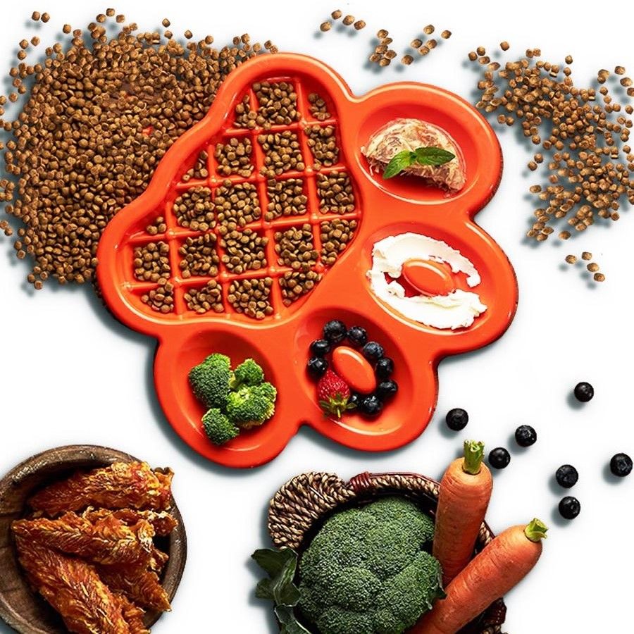 Pet DreamHouse PAW Slow Feeder Wet & Dry Food Bowl | PeekAPaw Pet Supplies