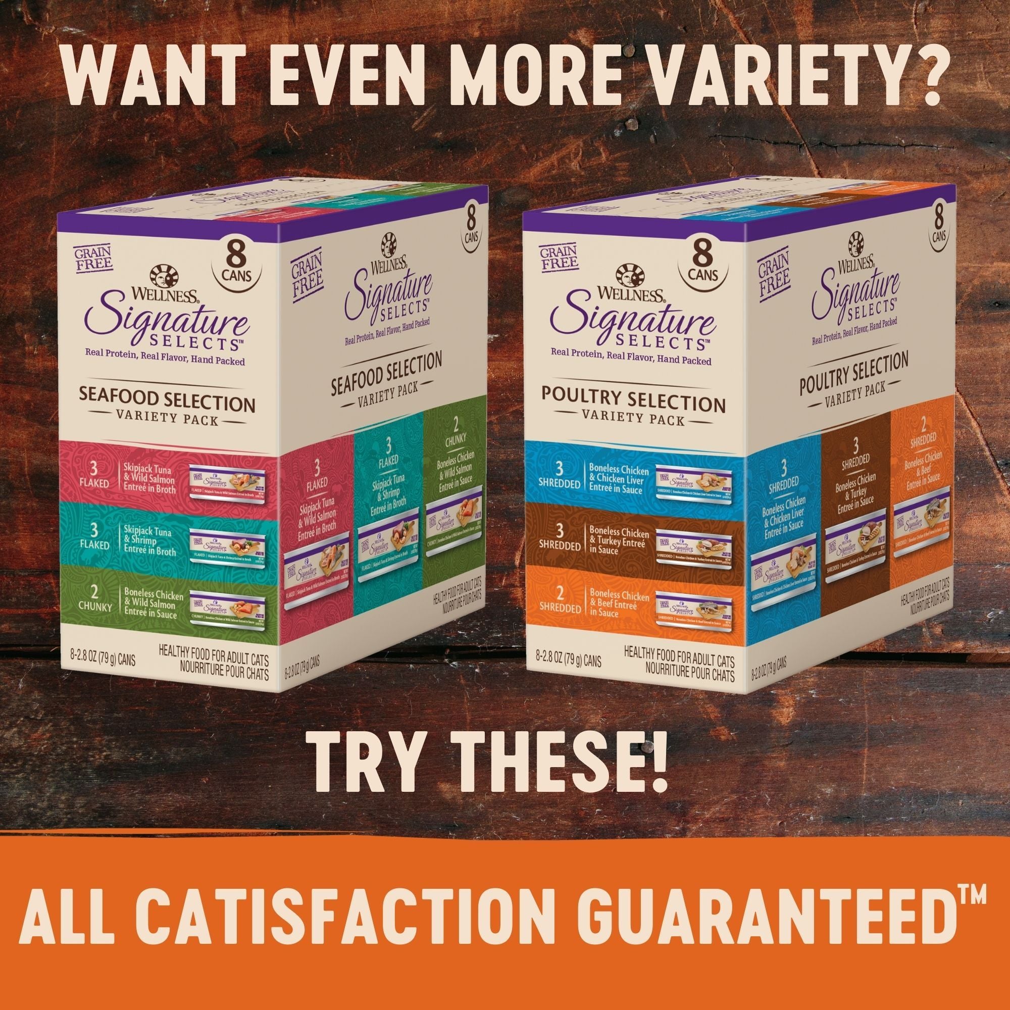 Wellness Core Wet Cat Food Signature Selects Seafood Selection Variety Pack 79g x 8 | PeekAPaw Pet Supplies