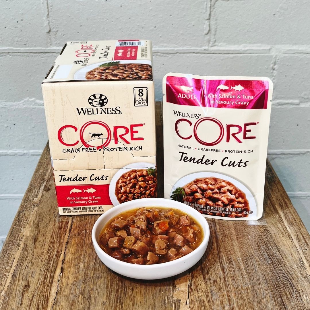Wellness Core Wet Cat Food Tender Cuts With Salmon & Tuna In Savoury Gravy
