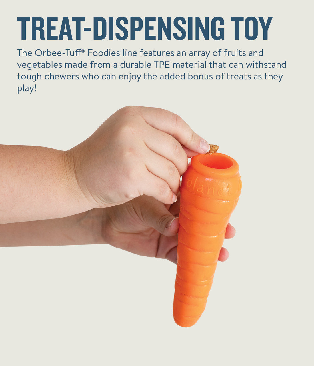Planet Dog Orbee-Tuff Carrot Treat-Dispensing Dog Chew Toy