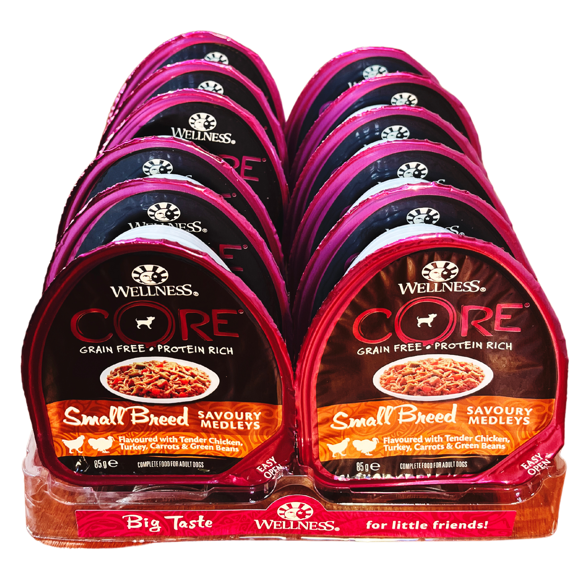 Wellness Core Wet Dog Food Small Breed Savoury Medleys Tender Chicken, Turkey, Carrots & Green Beans