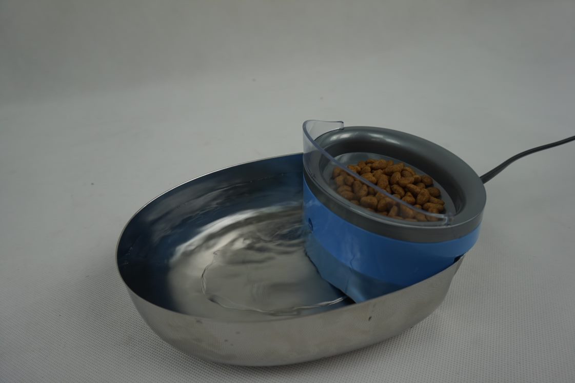 Pioneer Pet Stainless Steel and Plastic Water Food Bowl Drinking Fountain 1.18 Litres 6033