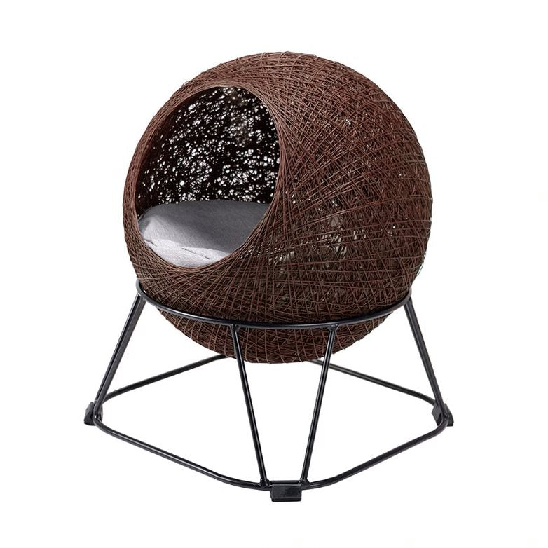 Ibiyaya Zentagle Stand Elevated Bed Woven Cat Sleeping Pet Cave 01