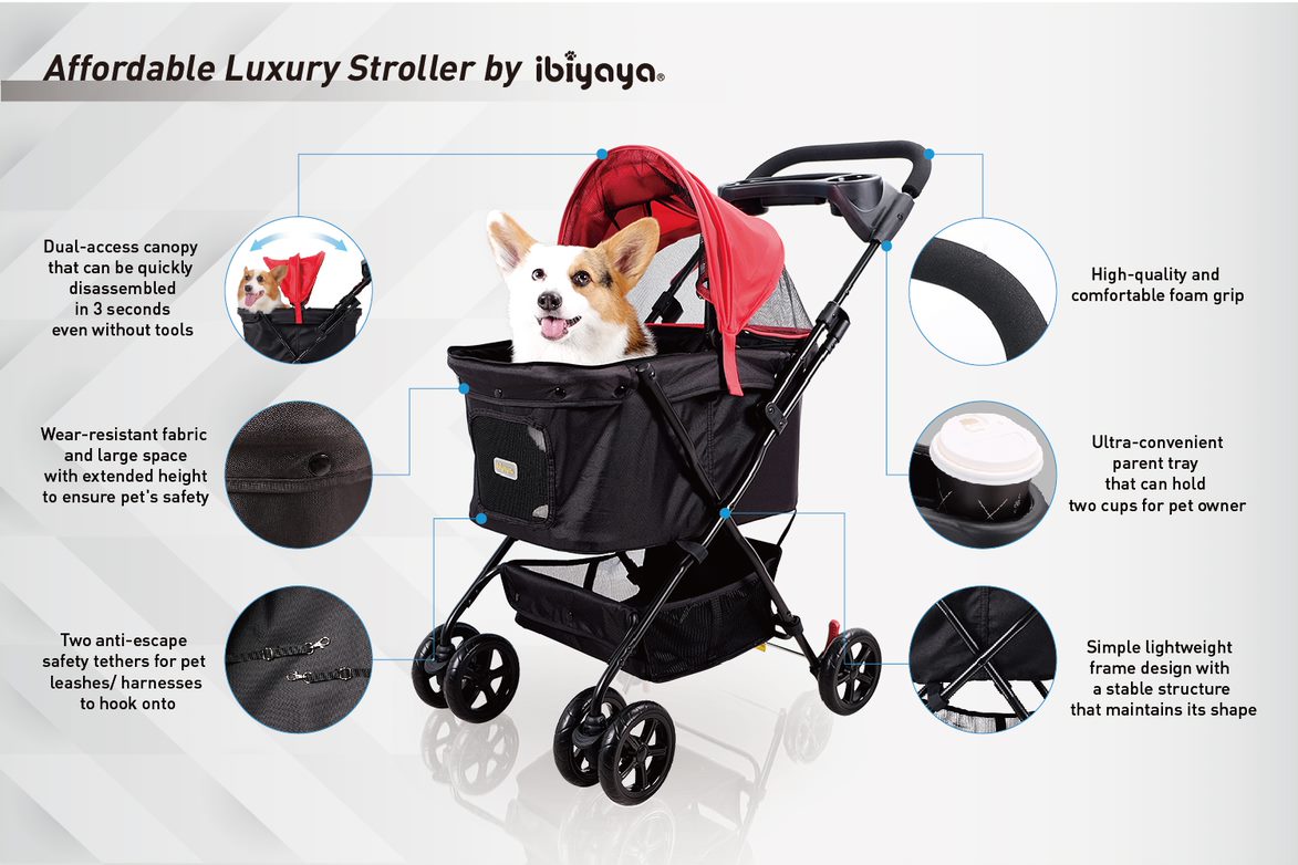 Ibiyaya Easy Strolling Pet Buggy Travel Carriage 13
