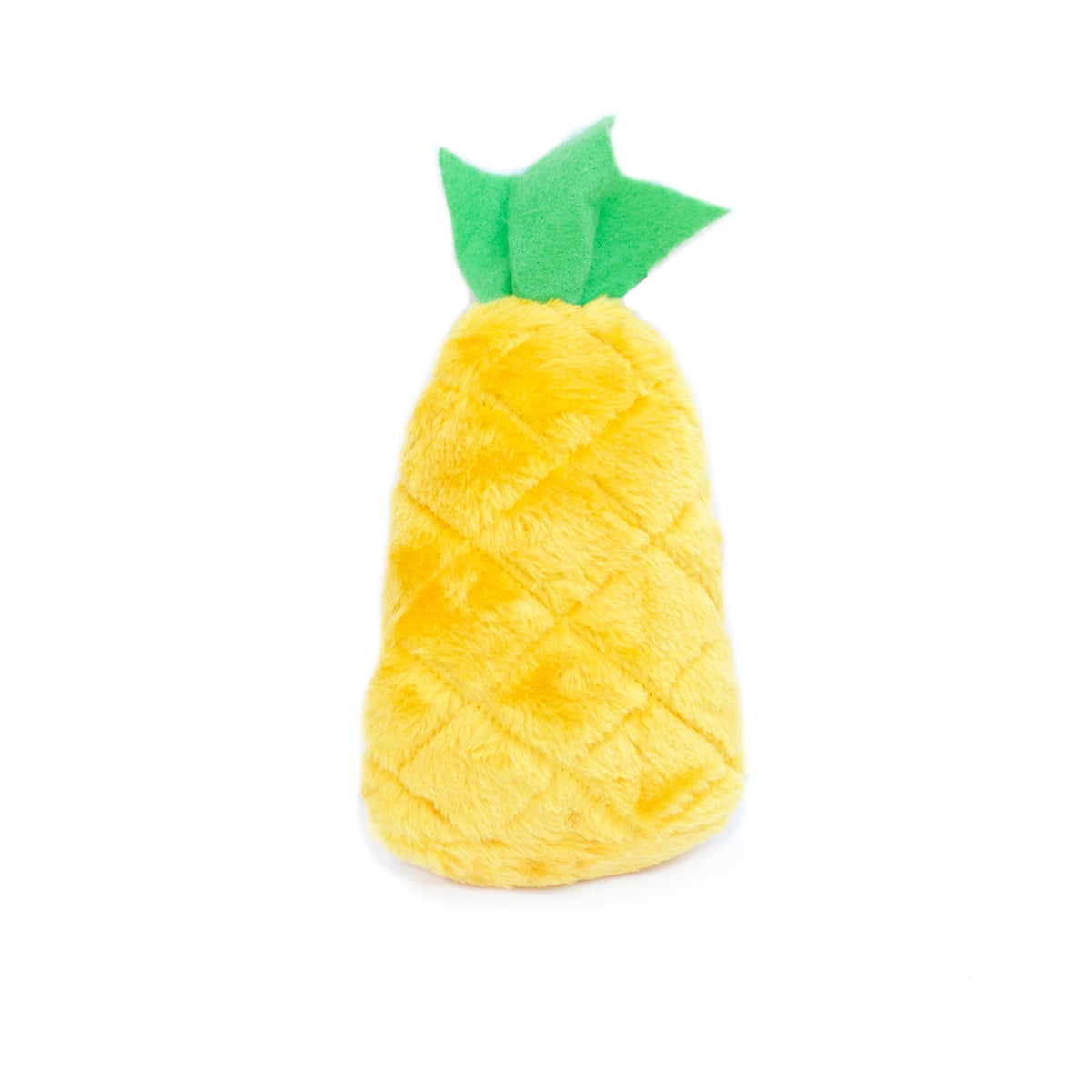 Zippy Paws NomNomz plush pineapple dog toy, plain reverse side