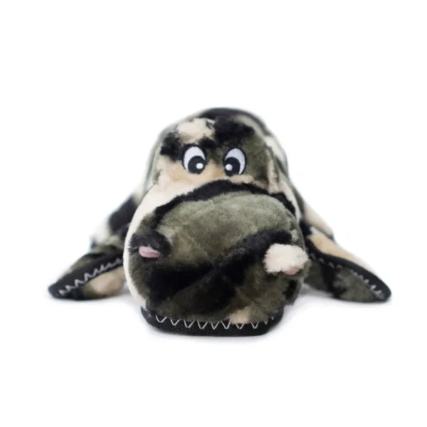 Zippy Paws Dog Toys Plush Grunterz Z-Stitch - Cameron the Camo Gator 02