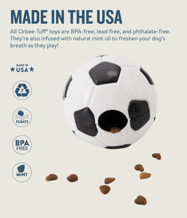 Planet Dog Orbee-Tuff Soccer Ball Treat-Dispensing Dog Chew Toy