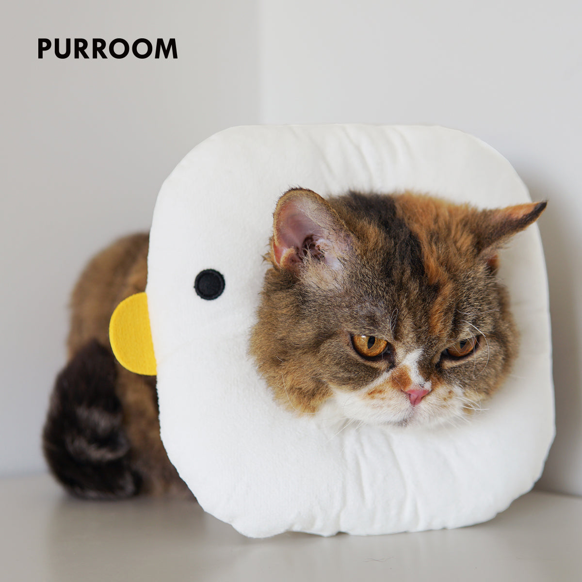Purroom Pet Recovery Collar - Chick Medium sizing chart