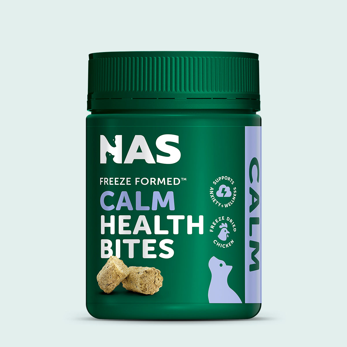 Natural Animal Solutions Freeze Formed Cat Calm Health Bites — front of pack, 50g (30 bites)
