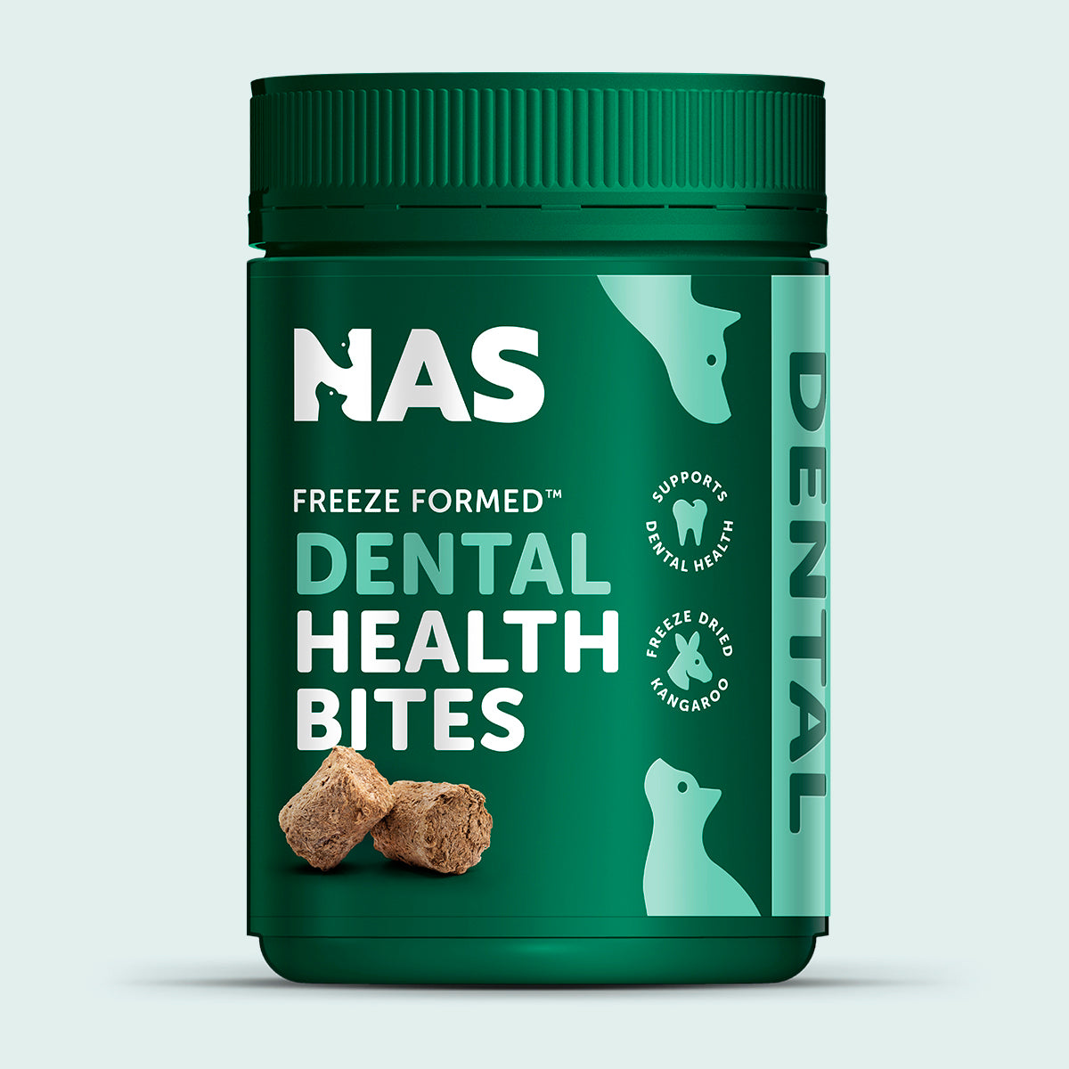 Natural Animal Solutions Freeze Formed Dental Health Bites — front of pack, 150g (150 bites)