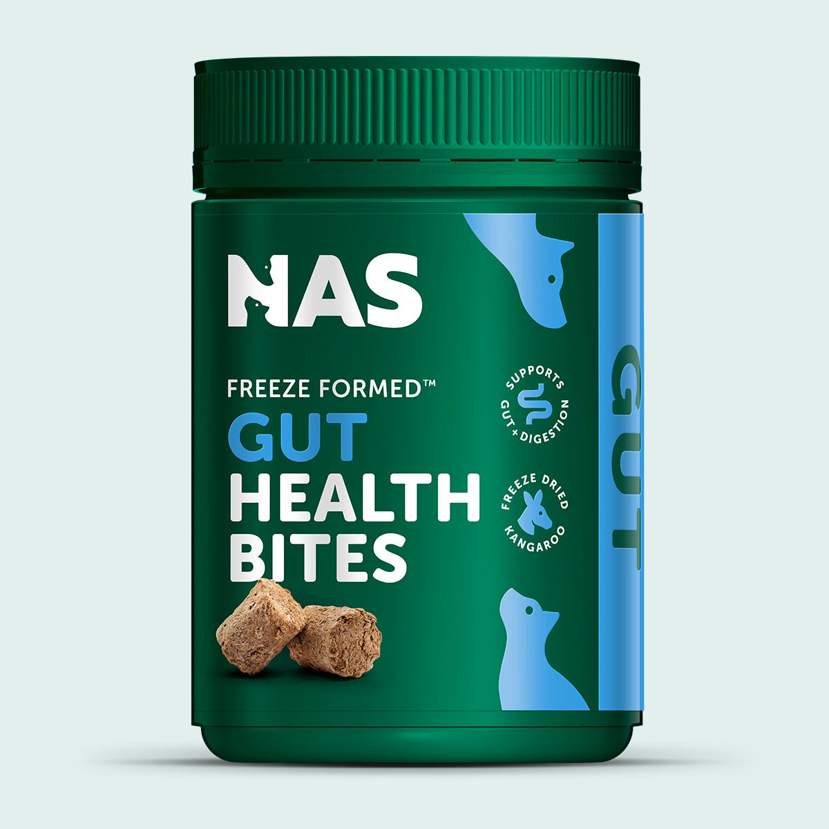 Natural Animal Solutions Freeze Formed Gut Health Bites — front of pack, 270g (150 bites)