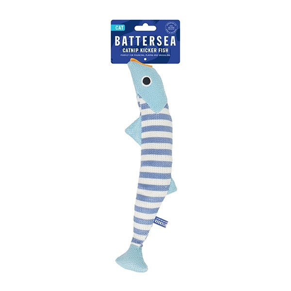 Rosewood Cat Toys Battersea Catnip Kicker Fish Stripe