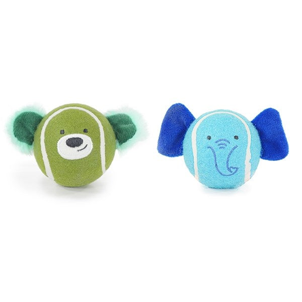 Rosewood Dog Toys Battersea Rubber Ball Animals 2 Pack