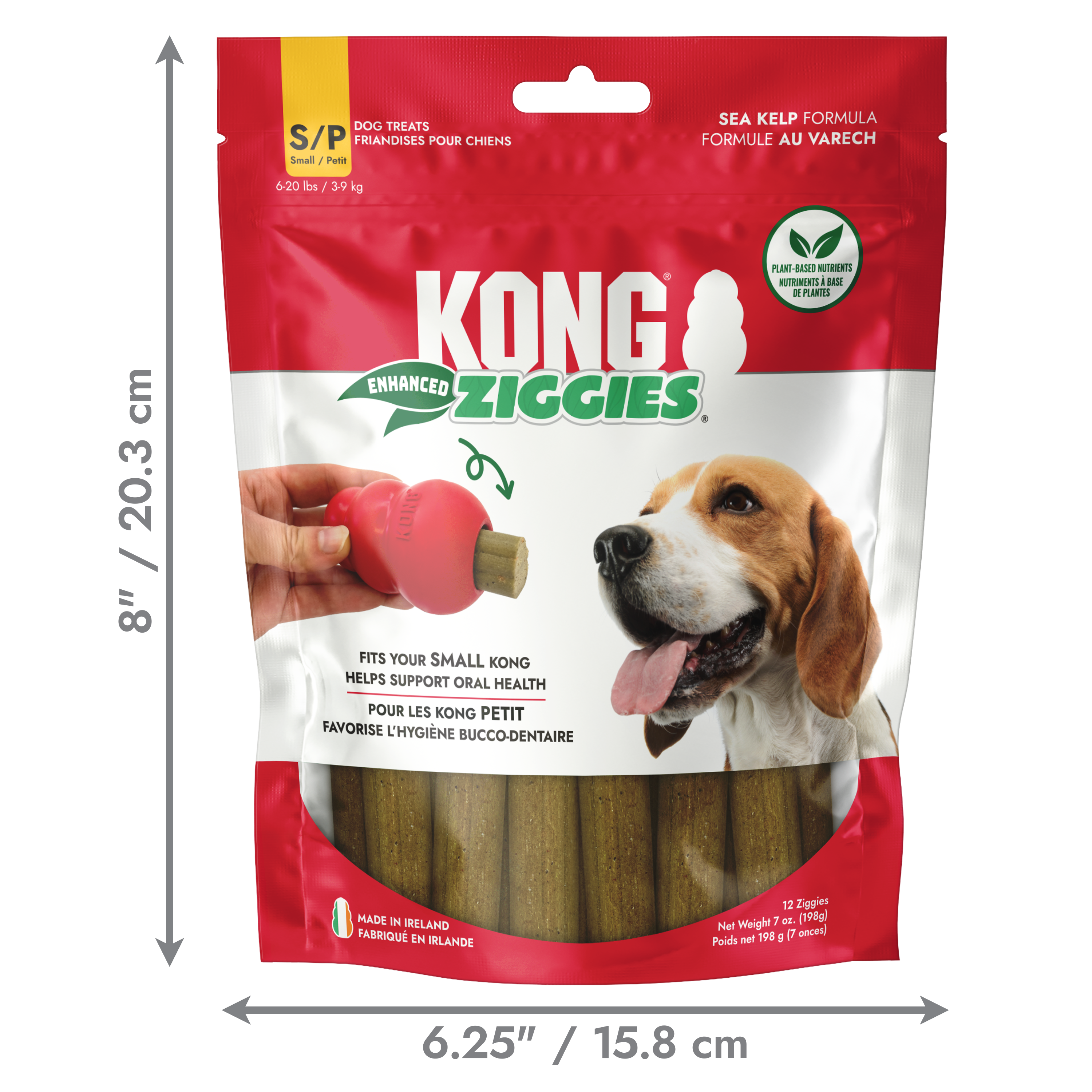 KONG Dog Treats Ziggies Enhanced shown in its retail packaging