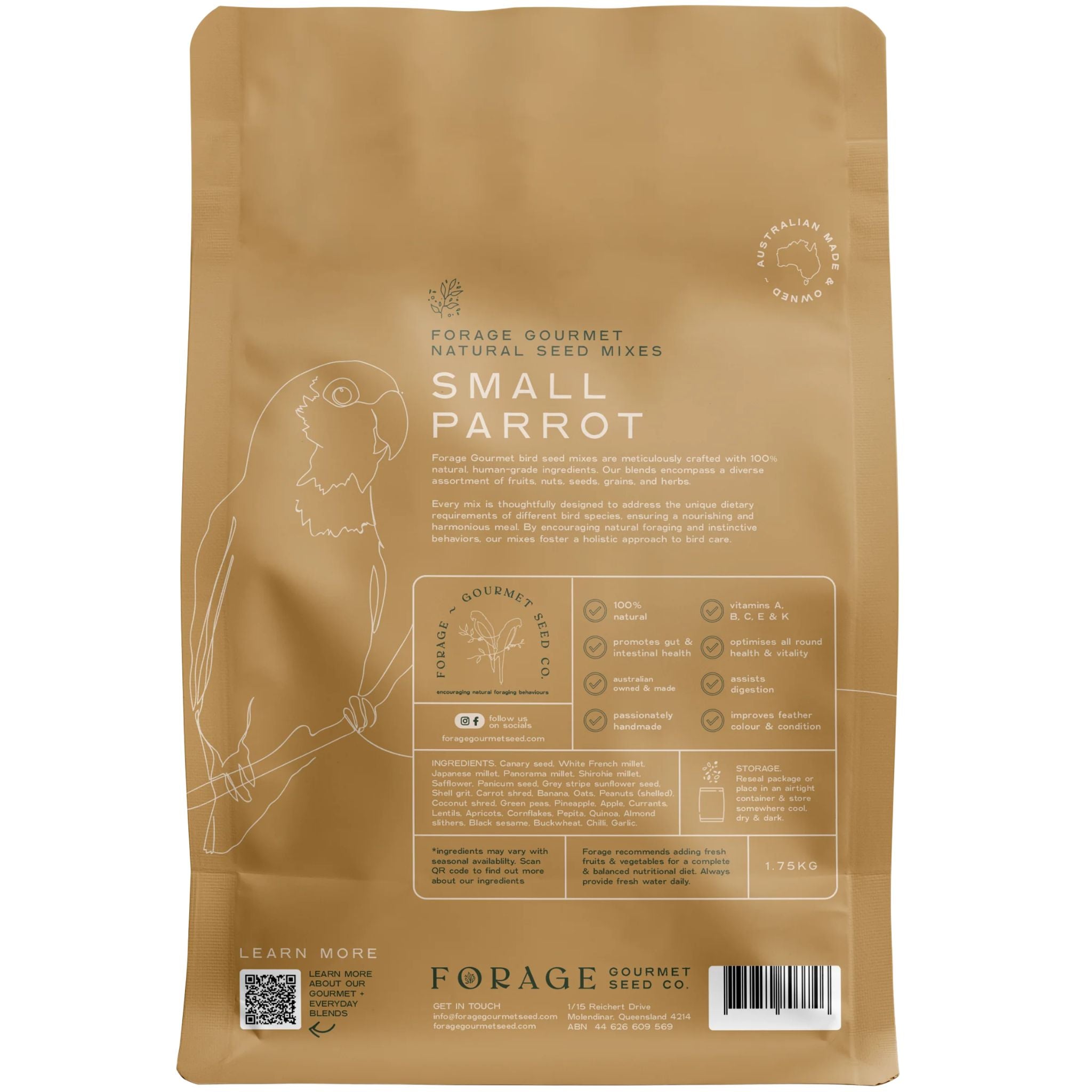 Forage Gourmet Bird Seed - Small Parrot