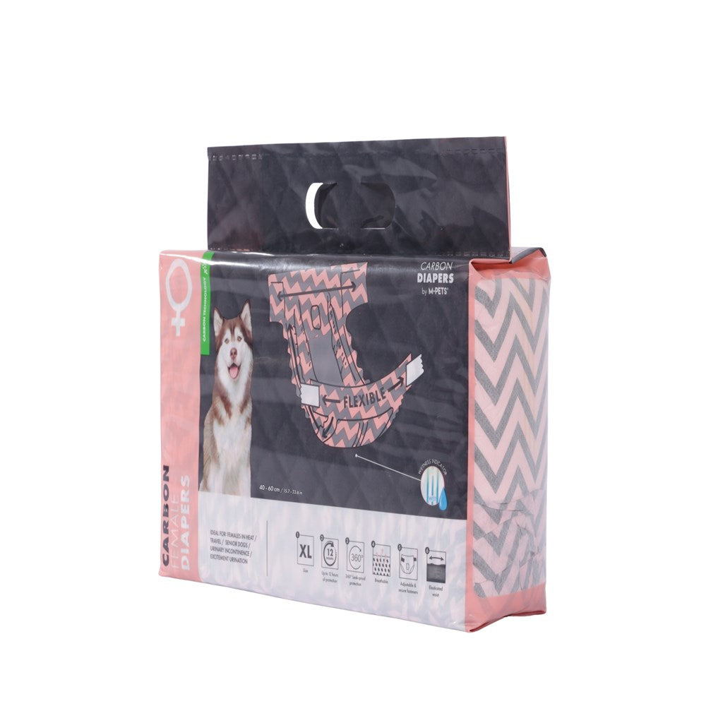 M-Pets CARBON Diapers for Female Dogs 15 Pack