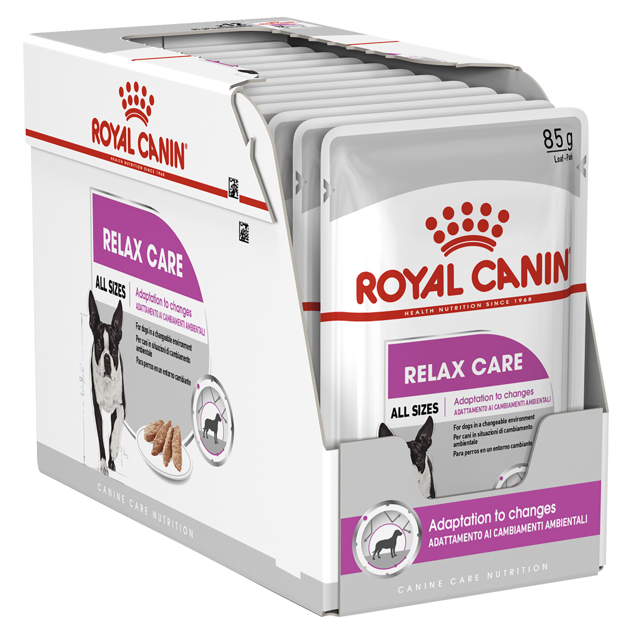 Royal Canin Relax Care Loaf Wet Dog Food pack