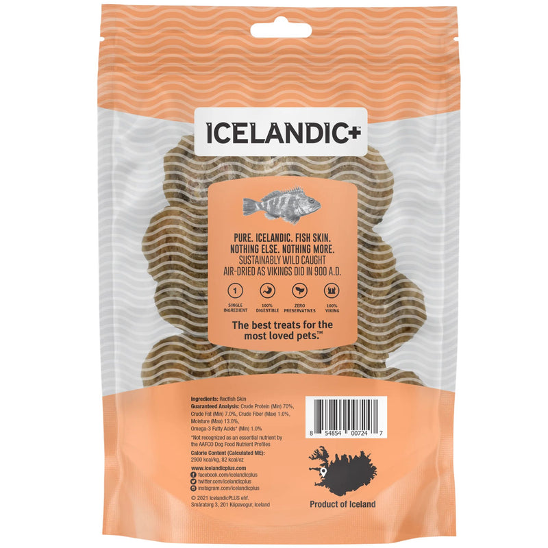 Icelandic+ Dog Treats Redfish Skin Rolls