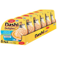 Inaba Dashi Delights Chicken with Scallop, six 70g cups in a printed six-pack sleeve