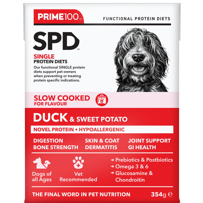 Prime100 SPD Slow Cooked Wet Dog Food Duck & Sweet Potato