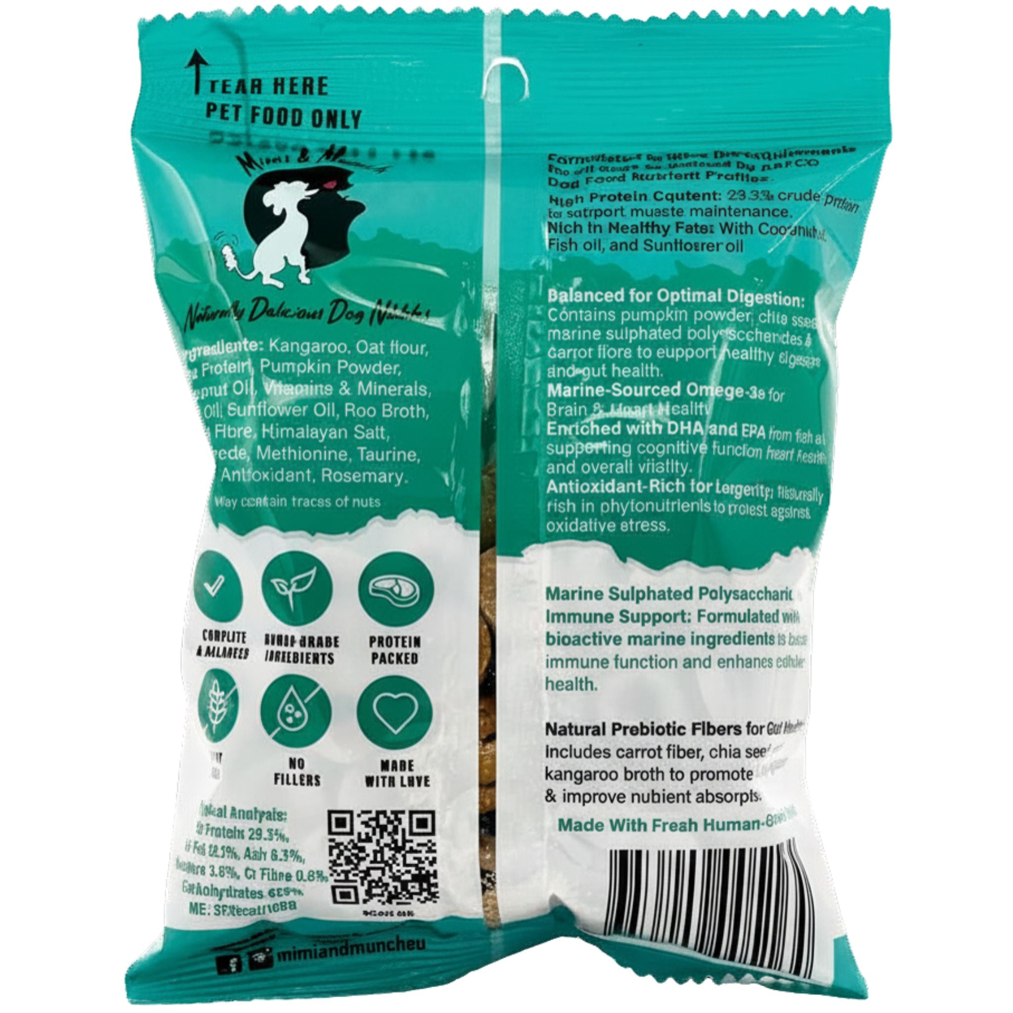 Mimi & Munch Doggios Tasty Kangaroo All Day Breakfast Dog Food & Snack
