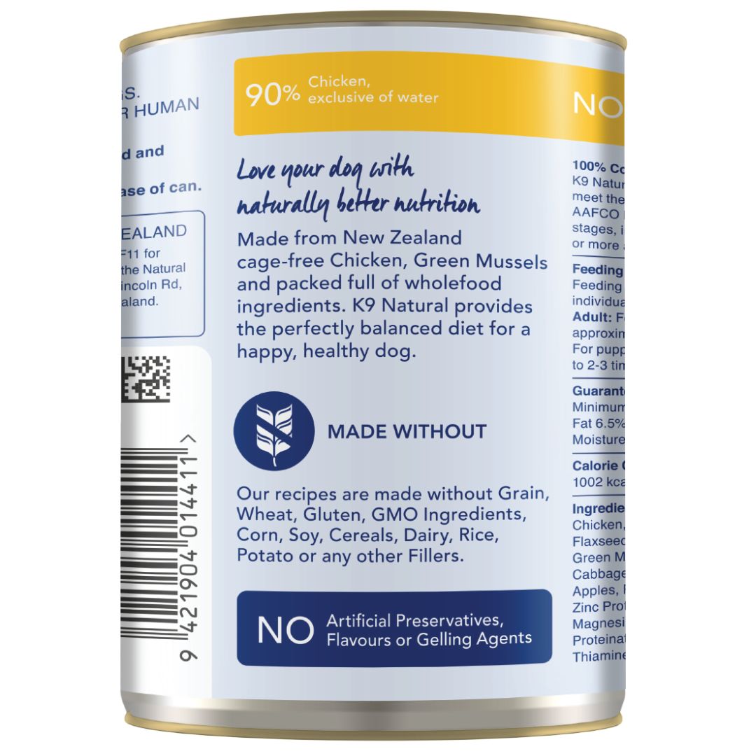 K9 Natural Canned Chicken Feast Wet Dog Food