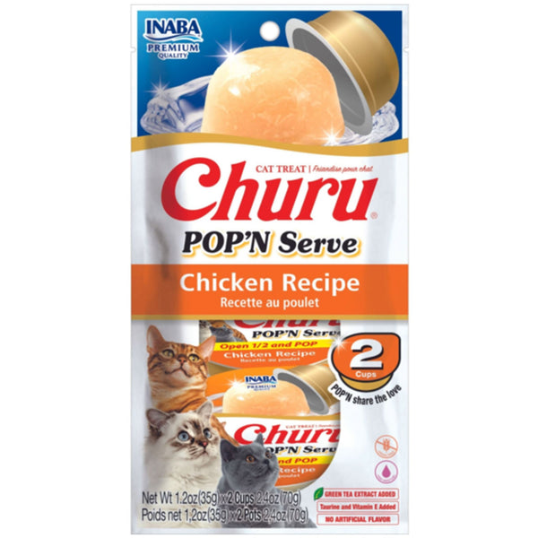 Inaba Cat Treat Churu Pop N Serve Chicken