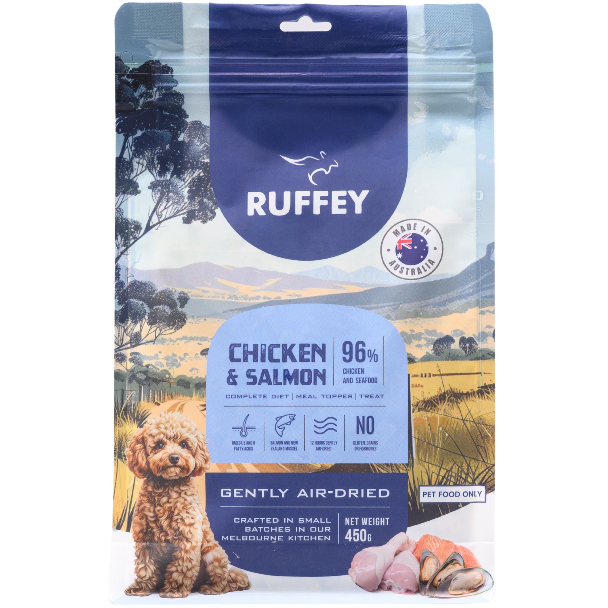 Ruffey Air Dried Dog Food Chicken & Salmon