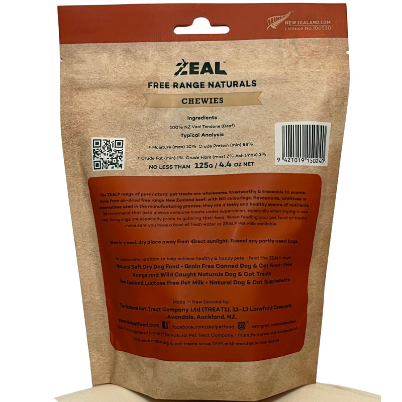 Zeal Free Range Naturals Chewies Pet Treats 125g | PeekAPaw Pet Supplies