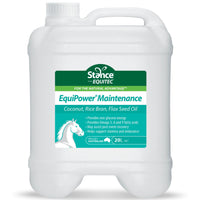 Stance Equitec EquiPower Maintenance coconut, rice bran and flax seed oil for horses in a 20L drum