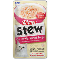 Inaba Churu Stew Chicken with Salmon Recipe, front of the 40g pouch
