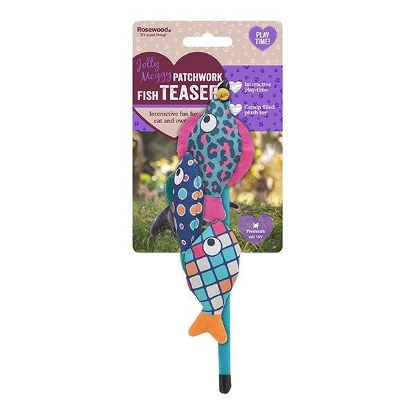 Rosewood Cat Toys Patchwork Fish Teaser