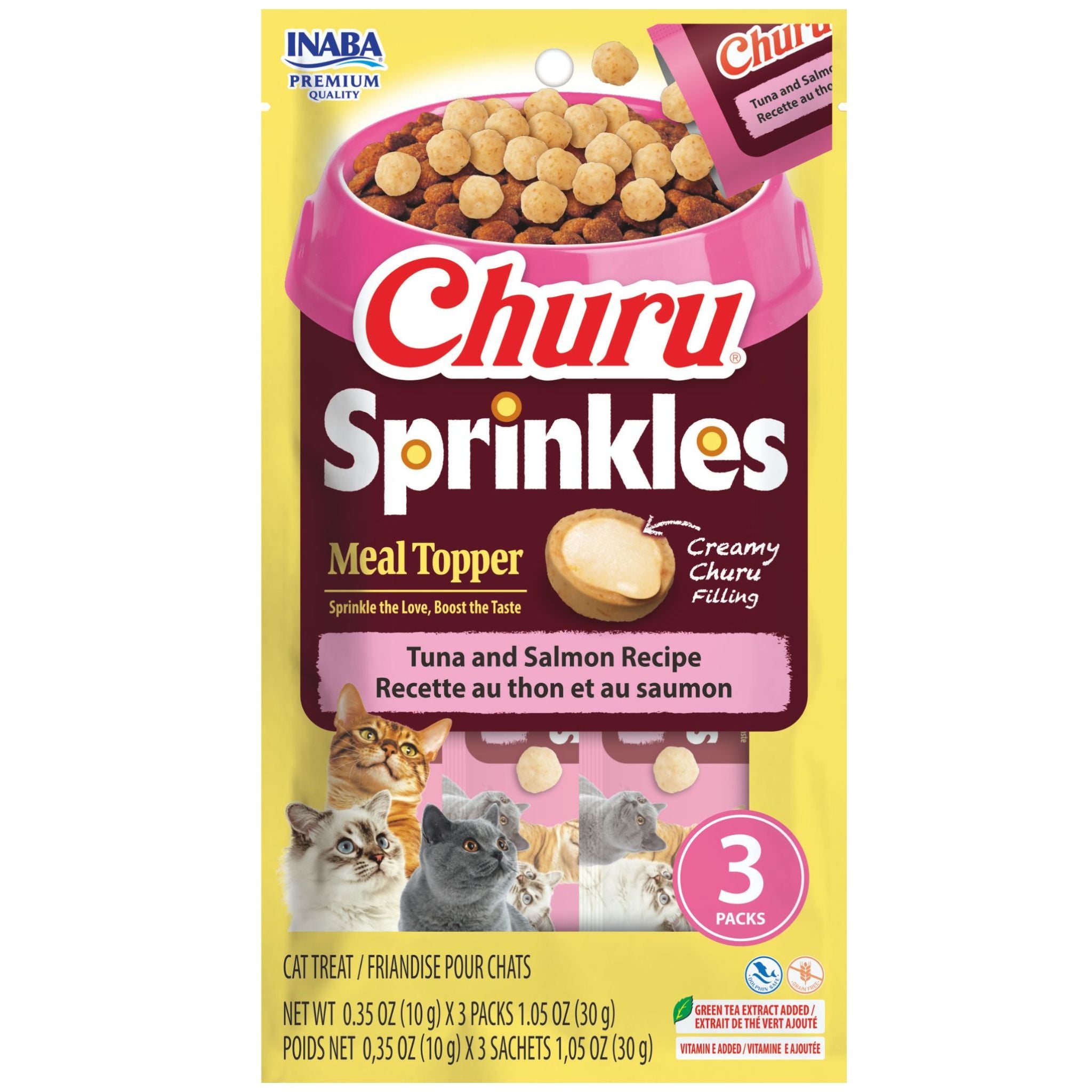 Inaba Cat Treat Churu Sprinkles Meal Topper Tuna and Salmon