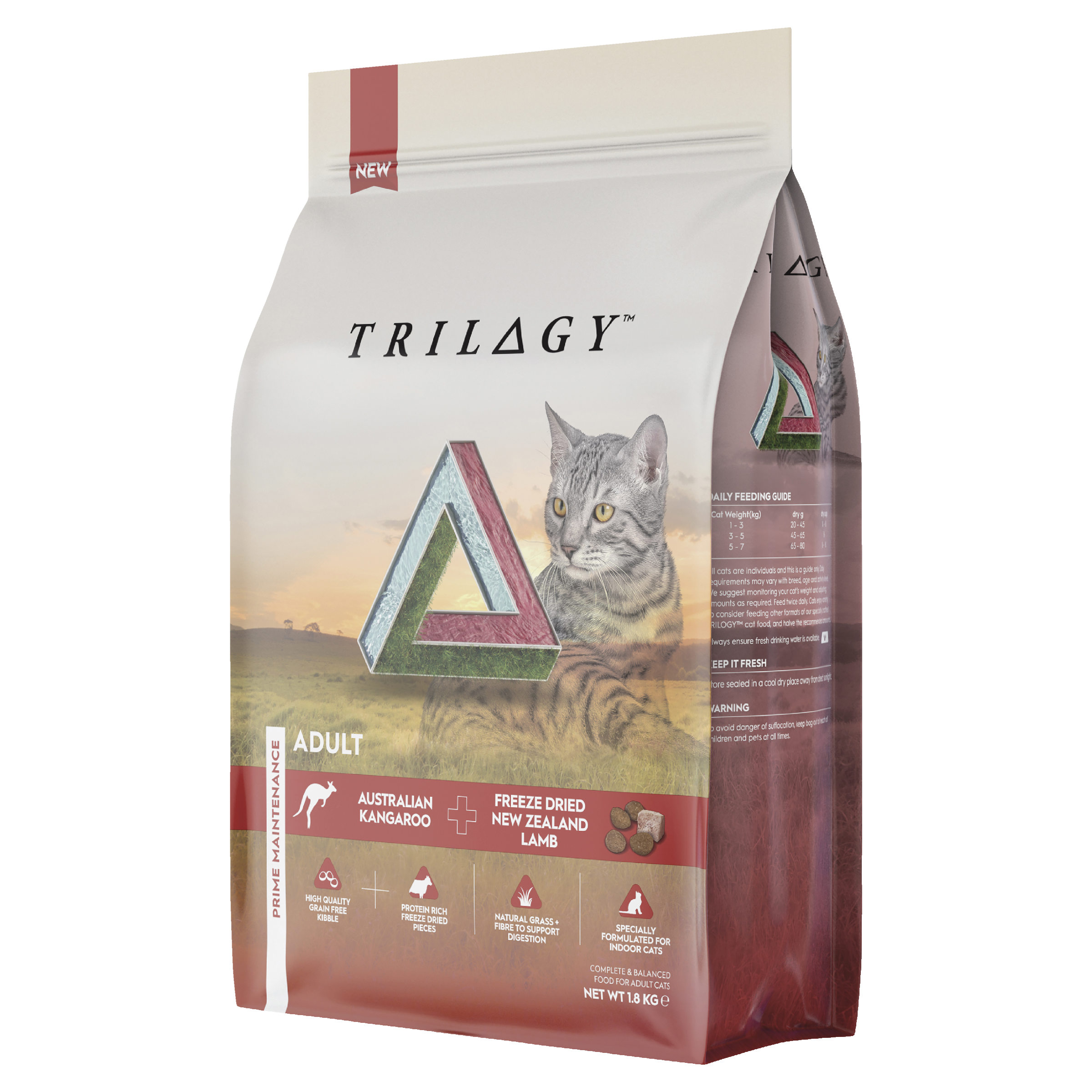 Trilogy Dry Adult Cat Food Australian Kangaroo + Freeze Dried Lamb bag