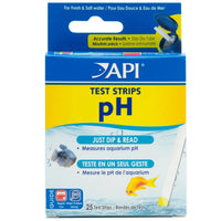 API pH Test Strips, 25-strip carton front for fresh and salt water