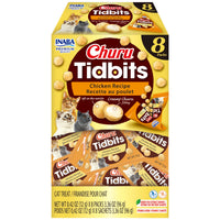 Inaba Churu Tidbits Chicken Recipe cat treats, front of the 8-pack pouch