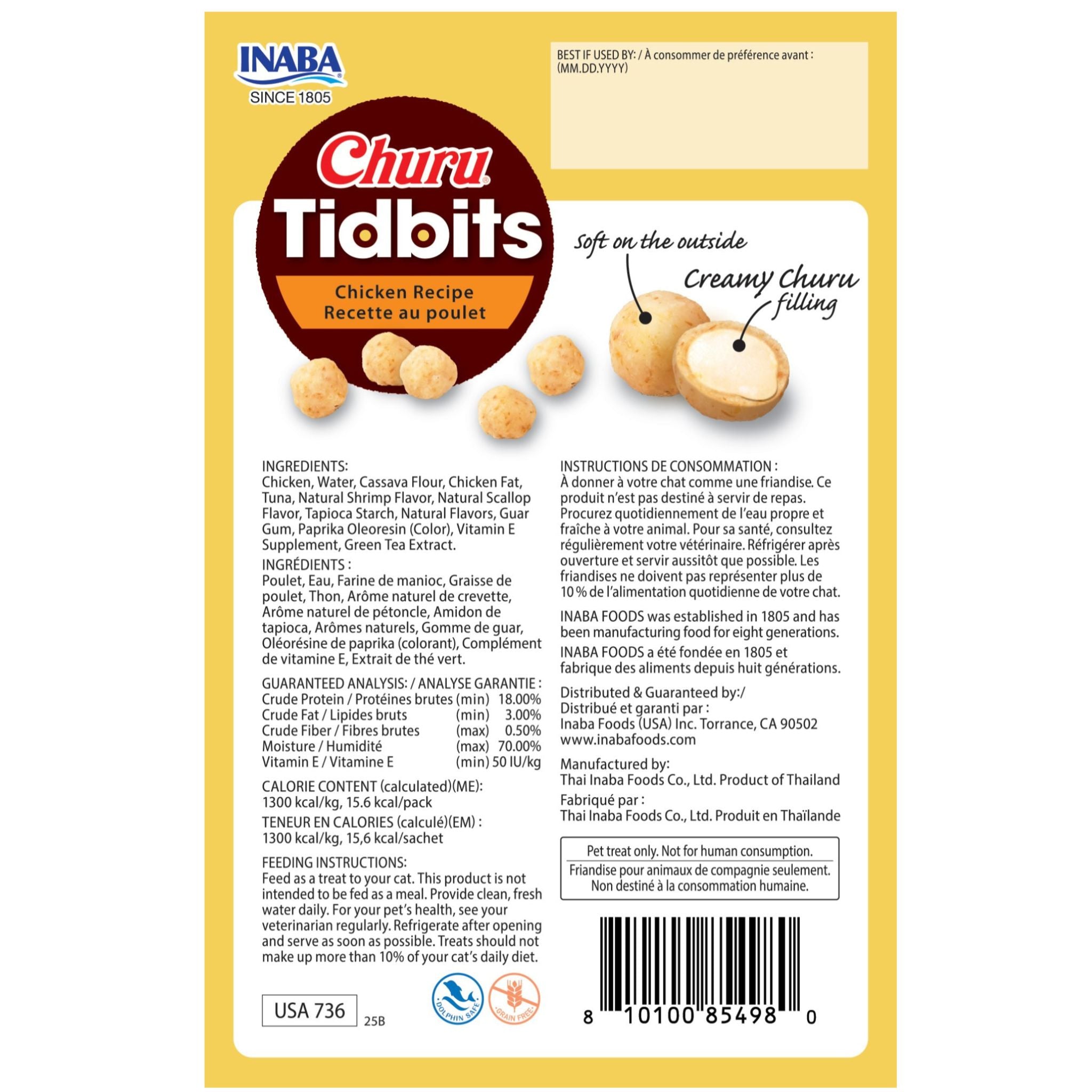Inaba Cat Treat Churu Tidbits Chicken