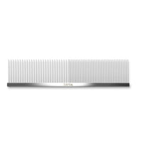 Wahl professional stainless steel grooming comb for dogs, lying flat on a plain background