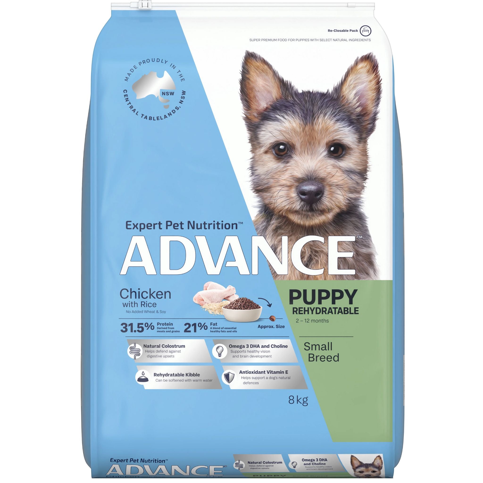 ADVANCE Small Puppy Dry Dog Food Chicken with Rice